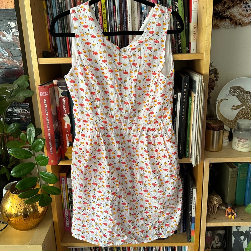 Whimsical Umbrella, Clouds and Stars Dress